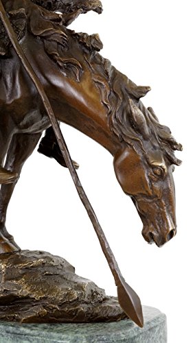 Kunst & Ambiente End Of The Trail - Bronze Sculpture - James Earle Fraser - Horse Statues For Sale - Native American Statue #TOP1