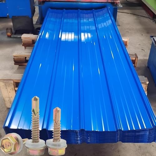 WJYWX Roof Panels, Corrugated Metal Roofing Sheets, Metal Roof SheetsCorrugated Roofing Sheets, For Greenhouses, Sheds, Huts, Kennels Or Garages(120x90cm,5pcs)