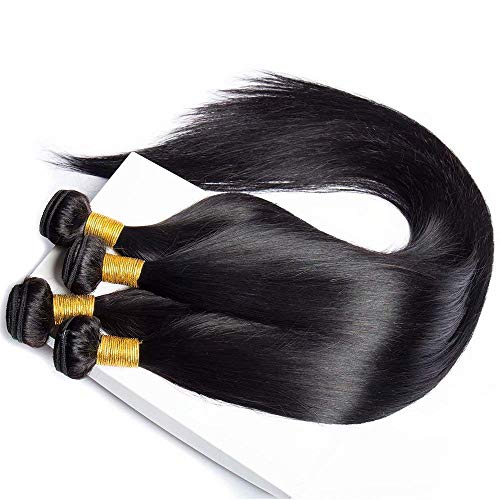 Straight Human Hair Bundles 30 Inch Ms Sunlight 100% Unprocessed Brazilian Virgin Long Hair 1 Bundle Hair Extensions Natural Black for Black Women