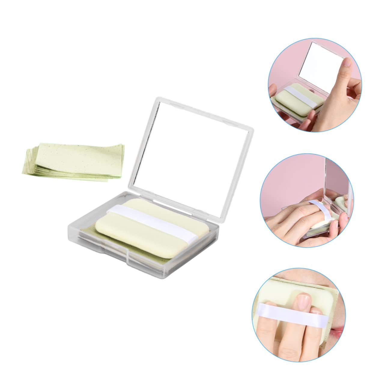 BIUDECO 2 Sets Oil Blotting Sheets Practical Oil Absorbing Paper Face Cleaning Sheets for Oily Skin