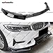 WheelX Front Lip Compatible with BMW G20 Base 3-Series 2019-2022, V Style Fits for 330e 330i, Bumper Air Dam Lower Chin Spoiler Splitter, Protection Body (Glossy Black)