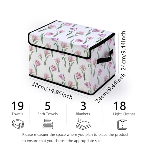Image of Stackable Storage Bins with Lids,Closet Organizers Fabric Box for Home and Office,Blanket Clothes Organizers,Under Bed Storage Containers 3 Pack
