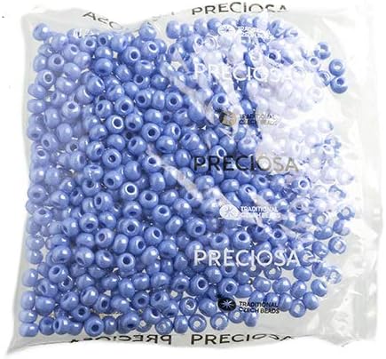 John Bead Czech Glass Seed Beads 32/0 (8mm) Opaque Pale Blue/Sfinx 250Grams Beads for DIY Arts Crafts Jewelry Bracelets Necklaces Earrings Making