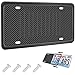 LEADSTAR Silicone License Plate Frame, Universal American Auto License Plate Holder, Rust-Proof Rattle-Proof Weather-Proof with 3 Drainage Holes Black Silicone License Plate Frame Cover (Black)