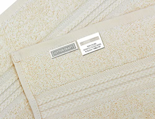 Cotton Craft 70296 Ultra Soft 6 Piece Towel Set - 2 Oversized Large Bath Towels,2 Hand Towels,2 Washcloths - Absorbent Quick Dry Everyday Luxury Hotel Bathroom Spa Gym Shower Pool Travel -100% Cotton- Ivory thumb #6