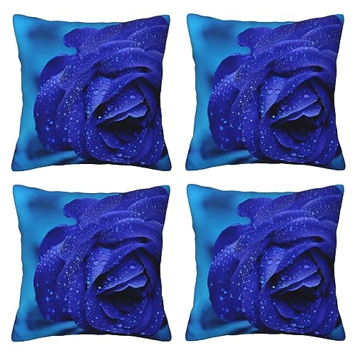 Housse de coussin romantique rose bleue BAFAFA douceur pour nid douillet - 2