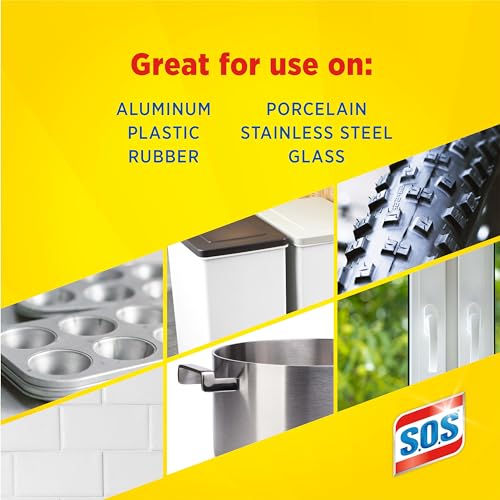 S.O.S. Almofadas de sabonete de lã de aço, 10 unidades