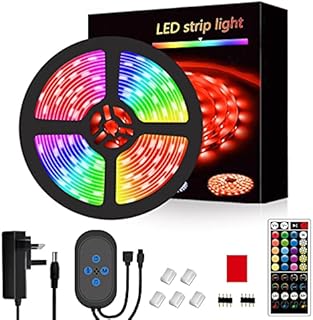 segrass 5M LED Strip Light Strip,5050 RGB Music Sync Strip Light,Bedroom Color Changing LED Light for Room Home Decoration