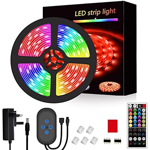 segrass 5M LED Strip Light Strip,5050 RGB Music Sync Strip Light,Bedroom Color Changing LED Light for Room Home Decoration Cover