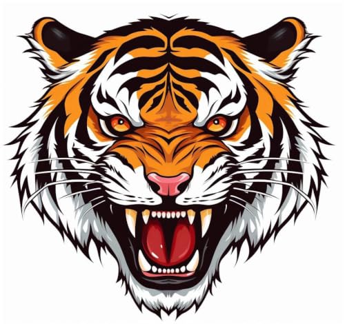 Dopetattoo 6 Sheets Temporary Tattoos Tiger Fake tattoos Neck Arm Chest for Women Men Adults
