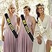 Bachelorette Sash Set (7 pcs) - Bride to Be Sash Bachelorette Party Decorations - Bride and Bridesmaid Sashes for Bachelorette Party Decorations (Black, Gold Letters). Ideal Bridal Shower Supplies
