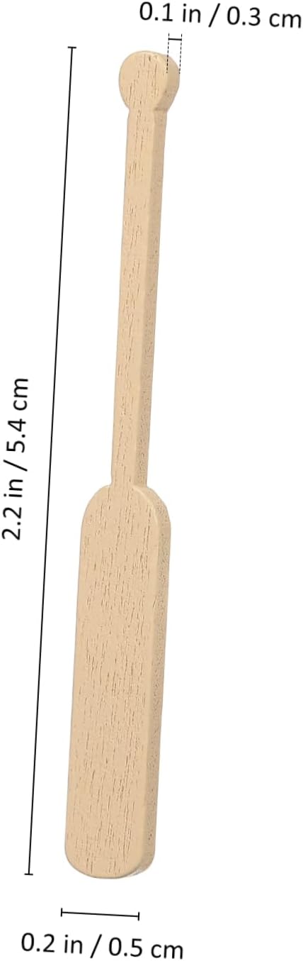 ORFOFE 24 Pairs Miniature Beach Style Wooden Paddles for DIY Micro Landscaping and Desktop Decoration for Dollhouse Beach Sandbox and Craft Projects image 2