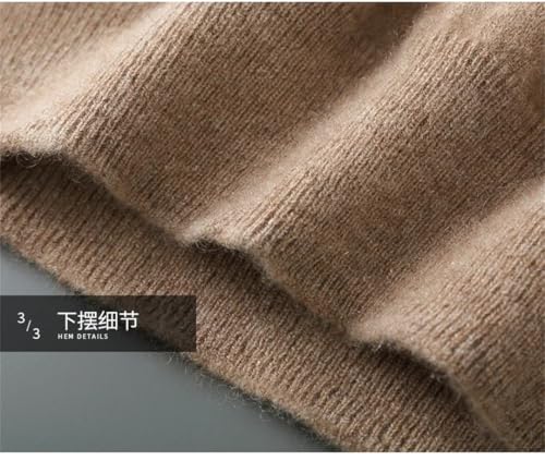 Men's Winter Cashmere Stand Up Collar Long Sleeved Soft and Warm Knitted Sweater4