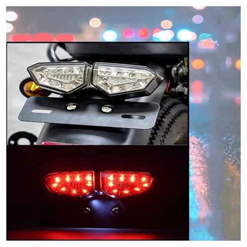Luz trasera LED de 12V para motocicleta con lámpara de freno y señal de giro 3