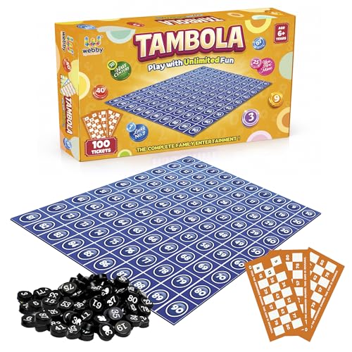 Image of Webby Tambola Fun Family Board Game | Travel | Indoor | Party Game Set for Kids and Adults