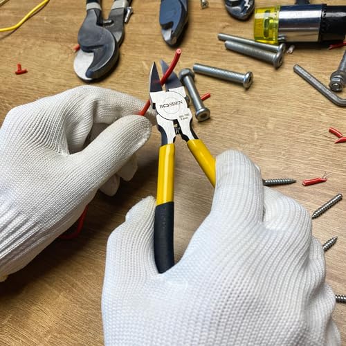 Image of BOOSDEN Wire Cutter,6.5 inch Side Cutters,Spring Loaded Wire Cutters for Crafting,Flush Cutter,Ultra Sharp for Jewelry Making,Flush Cut Pliers,Dikes Wire Cutters,Floral Wire Cutter,Snips (Pack of 3)
