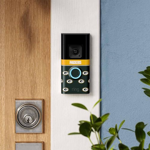 Image of All-New Limited Edition, Official NFL Faceplate for Ring Doorbells - Video Doorbell 3, Video Doorbell 3 Plus, Video Doorbell 4, Battery Doorbell Plus, and Battery Doorbell Pro | Green Bay Packers