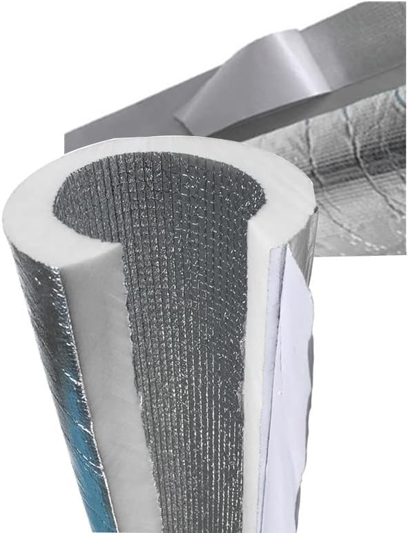 Evite heladas con el tubo de espuma para aislamiento de tuberías de agua exterior autoadhesivo