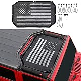 SQQP Mesh Sunshade Top Sun Shade Cover Provides UV Sun Protection for 2007-2018 Jeep Wrangler JK JKU...