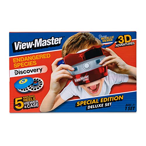 View Master Classic Deluxe Edition With Discovery Kids Reels (Metallic Viewer, Storage Case, And 5 Reels Included) Amazon Exclusive #TOP2