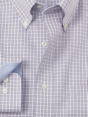 Paul Fredrick Men's Slim Fit Non-Iron Cotton Plaid Dress Shirt2