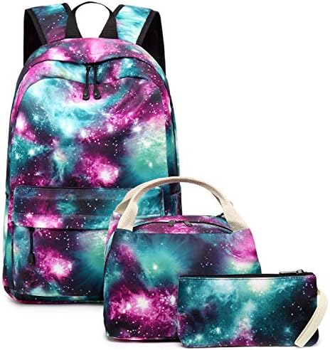 Bluboon School Backpack Teens Girls Boys Kids School Bags Bookbag with Lunch Bag Pencil Pouch (Green)