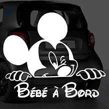 Baby on Board Sticker for Car Mickey Wink 18 cm White Anakiss