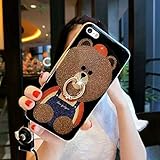 DRUnKQUEEn iPhone 8 Plus Case, iPhone 7 Plus Case, Ring Holders Included Bear Sleek Slim Armor Scratch Resistant Protective Mobile Soft Cover Full-Body Bumper for Apple iPhone 8Plus iPhone 7Plus