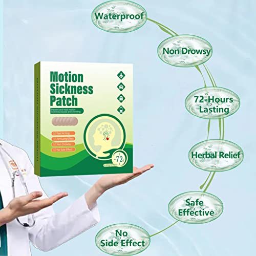 Boniorri Motion Sickness Patches - Sea Sickness Patches For Cruise, Motion Sickness Patches Behind Ear For Adults And Kids. 12 Count #TOP2