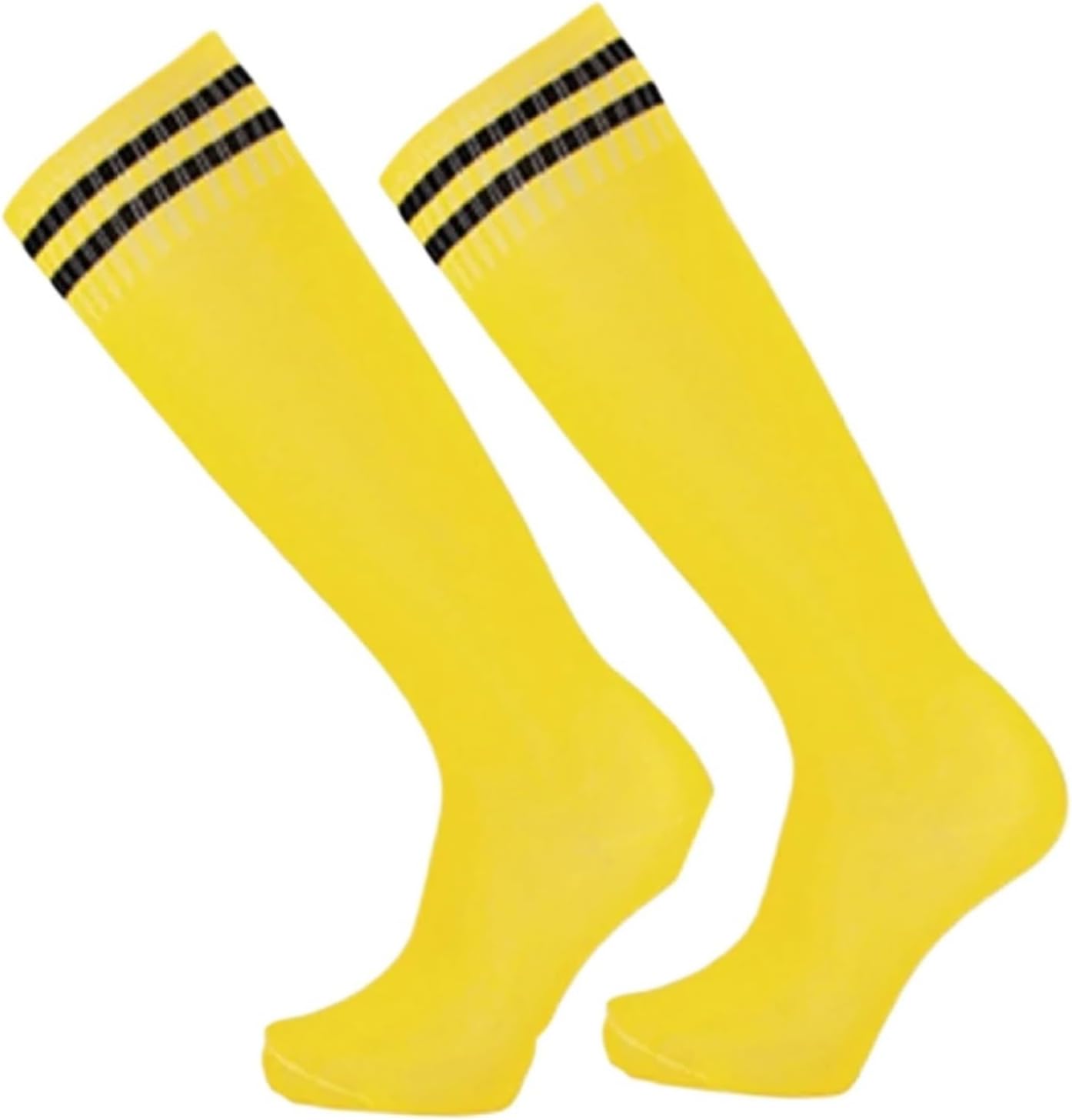 Soccer Socks 4pairs Adult Football Sock Wear-resistant Sport Long Sock Over Knee High Baseball Hockey Socks(Clear,M(32-38))