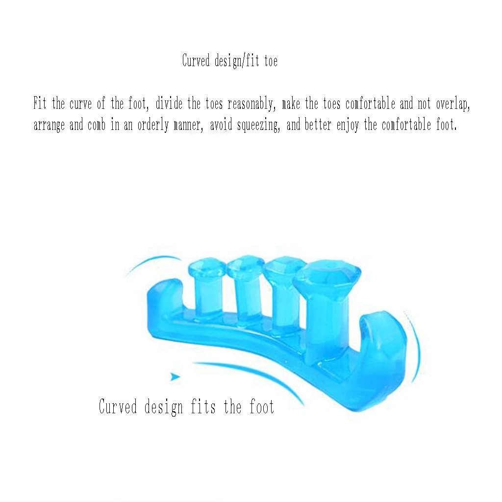 Separadores de dedos, separador de dedos, separador de dedos de gel, separador de dedos, adecuado for hombres y mujeres, dedos relajantes, pedicura, alivio de juanetes, alivio rápido del dolor de dedo