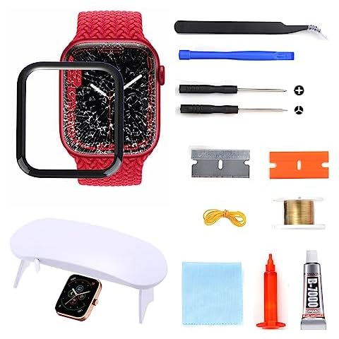 UYGHHK Watch SE 40MM Screen Replacement, Front Outer Glass Lens Repair Kit, Compatible with Apple Watch 4/5/6/SE (No LCD Screen & Touch Digitizer) Cover