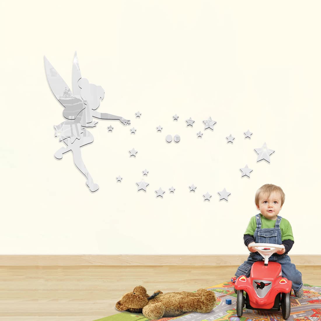 Adesivi Murali A Specchio 3D - Decorazioni Removibili Fata E Stelle Per Pareti, Bagno, Camera - Foto 3