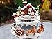 Lightahead Santa Claus Christmas Ice Skating Musical Pond Scene with 2 Figurines on Pond and Base Revolving, Santa Music Box in polyresin for Ages 15 and Above