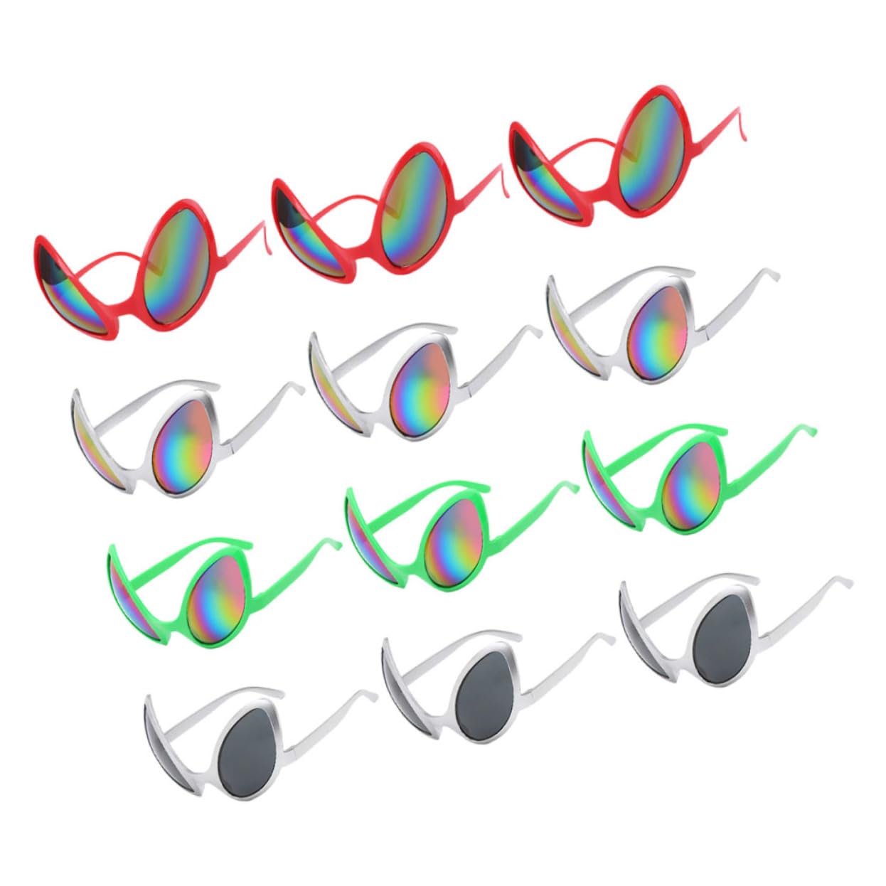 ifundom 12 Piezas Gafas De Sol Extraterrestres Accesorios Extraterrestres Favores De Anteojos Extraterrestres Novedad Disfraz Divertido Escultura De Arena De Las Mujeres El Plastico