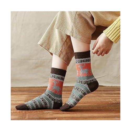 Men's thick wool socks, winter warm thick cashmere mid-tube socks, vintage thick knitted wool socks3
