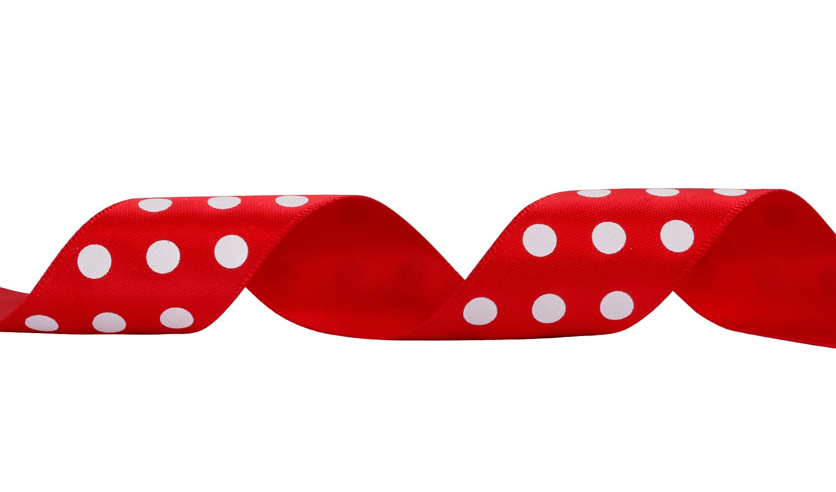 Amazon.co.jp: ITIsparkle ドット/水玉柄のリボン 片面プリントサテン