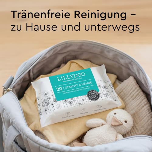 LILLYDOO Feuchttücher Gesicht & Hände, 20 Stück – Ansicht 3
