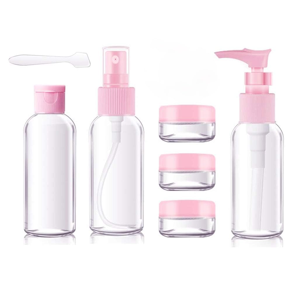 Toxen Bottle Travel Kit with 3 Container Plastic Mini Travel Bottle Set, Portable Refillable Makeup Sprayer Containers for Perfume, Liquids, Aromatherapy