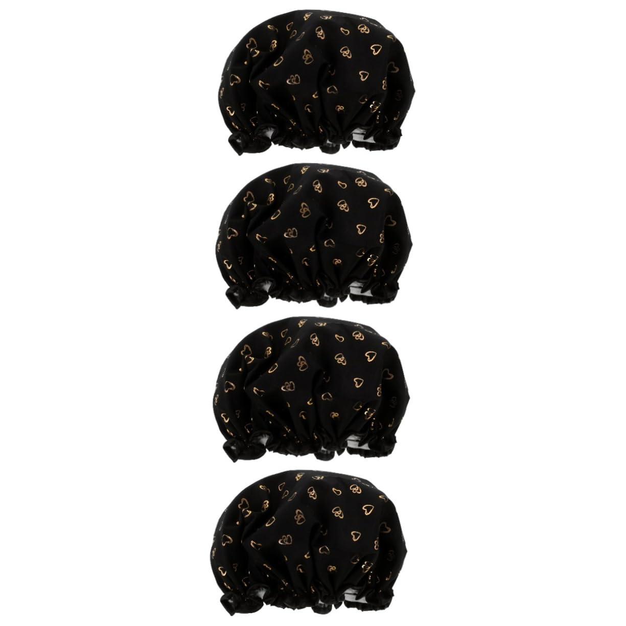 minkissy 4 gorros de ducha de doble capa, gorro de ducha de pelo largo, gorro de ducha decorativo, gorro de ducha para champú, gorro de ducha de gran tamaño, tela