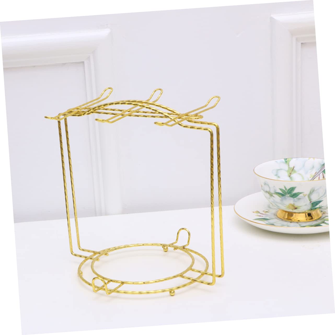 Soporte para tazas de café, gabinete de cocina de acero inoxidable y solución de almacenamiento para tazas y platos, estante elegante y funcional para uso diario