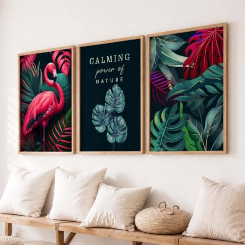 Image of kotart Painting for Wall Decoration - Modern Art Wall Decor Framed Painting for Living Room Bedroom - Framed Wall Posters /Paintings with Frame Set of 3 (Art 7, 13x17 inch)