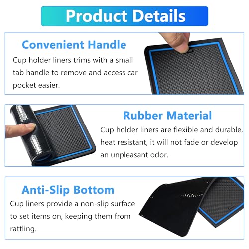 Protector para Portavasos Volkswagen Jetta 10 Piezas Azul miniatura 4