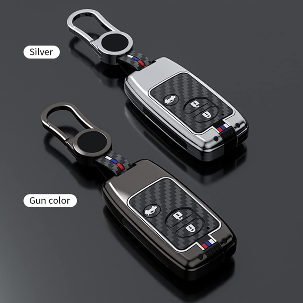 Zinc Alloy Smart Remote Key Fob Case Compatible for Toyota Avalon Camry Corolla Highlander Prius RAV4 HYQ14ACX