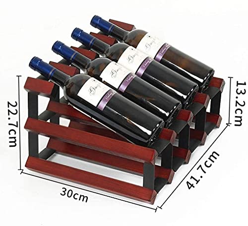 Soporte para botellas de vino de madera marrón miniatura 2