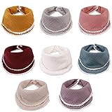 Muslin Baby Bandana Drool Bibs for Boys Girls Adjustable Multi-Use Scarf Bibs Super Absorbent& Soft...