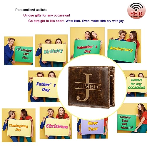 Monogram Custom Wallet for Men Personalized Leather Wallet Personalized Gifts For Men Birthday Christmas Father's Day Gifts For Him Husband Boyfriends3