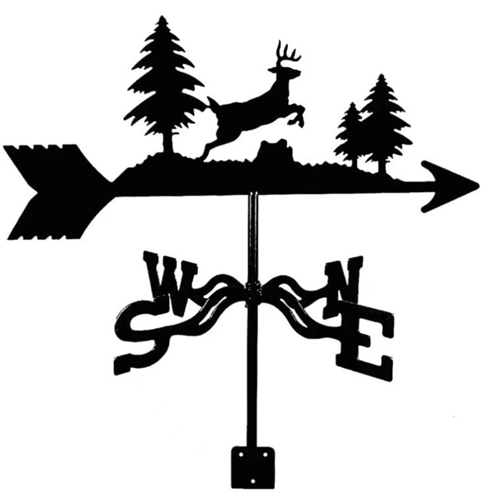 Wind Direction Indicator Weathervane Garden Stake Weather Vane Suitable for Outdoor Metal Products Weathercock Measuring(E)