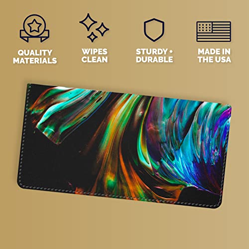 Eric Scott Abstract Checkbook Cover For Men And Women, Durable Premium Fabric Checkbook Cover For Personal Checkbook With Register And 6 Card/Photo Slots (Abstract) #TOP2