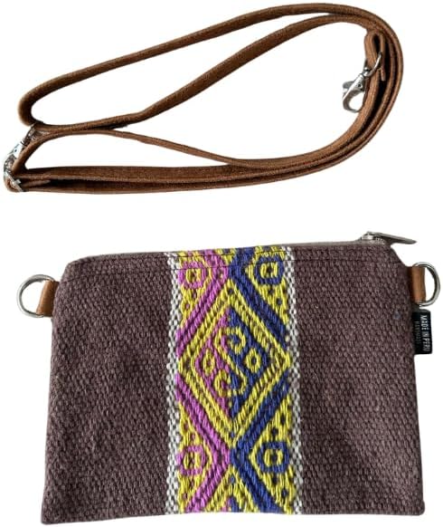 Small Crossbody Purse for Women – Handmade Andean Cross Body Purse from Cusco Peru, Adjustable Strap & Secure Zipper